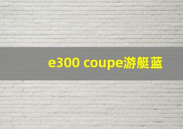 e300 coupe游艇蓝